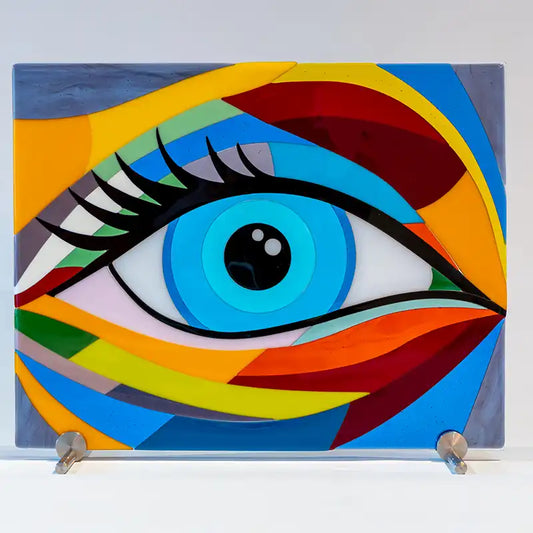 The Eye V3 – Unique Glass Artwork in Bright Colors