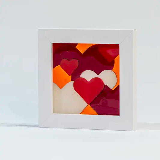 Unique Valentine Hearts Glass Artwork – Limited Edition